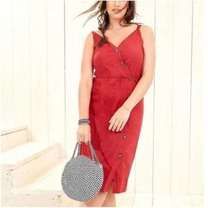 Maurice's Linen Button Front‎ Dress